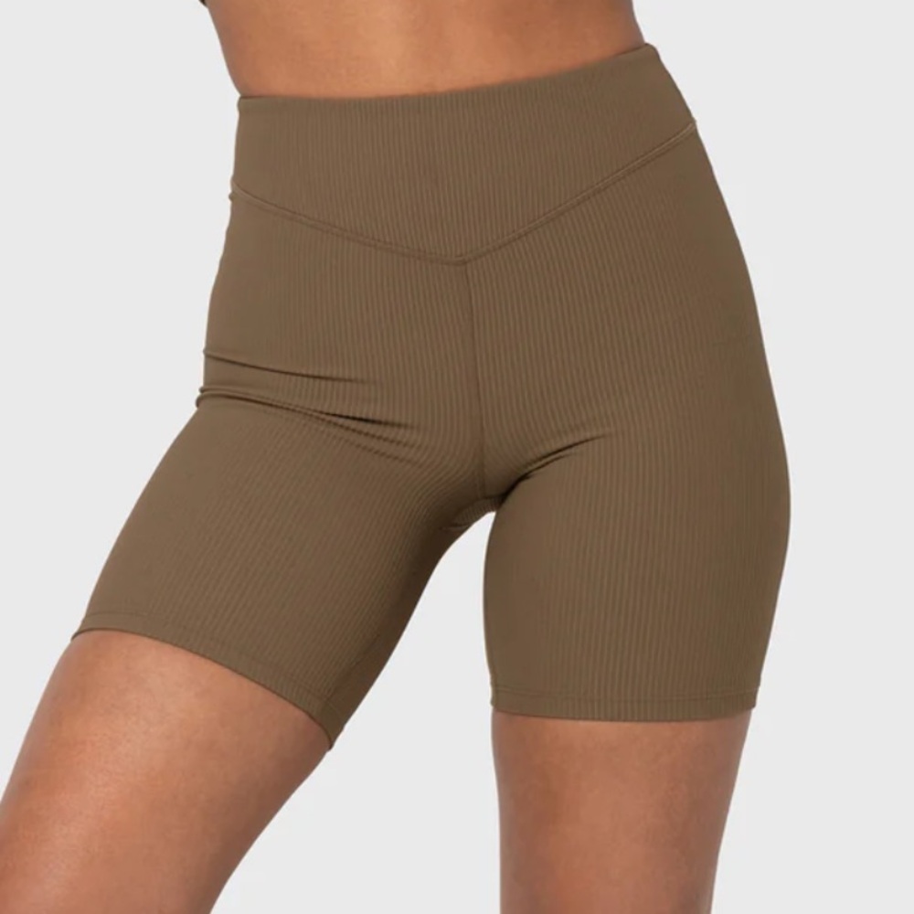 BARRY'S MOCHA RIB BIKE SHORTS
